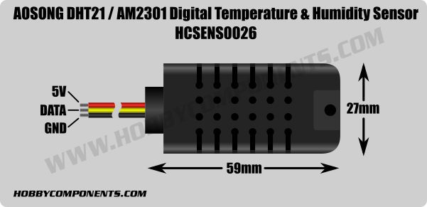 ASAIR DHT21/AM2301 Temperature Humidity Sensor