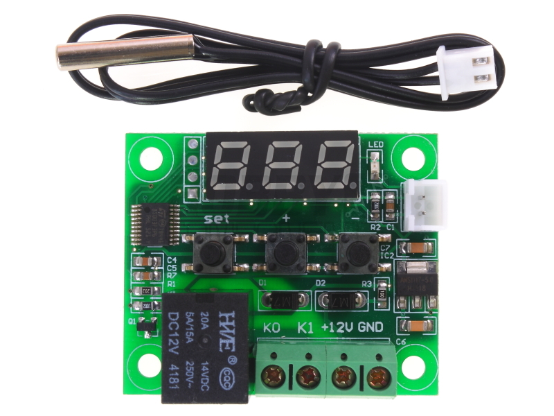Digital Temperature Controller XH-W1209 Thermostat Board High Accuracy Digital Thermostat Temperature Control Switch Sensor Module Temperature Controller Module 