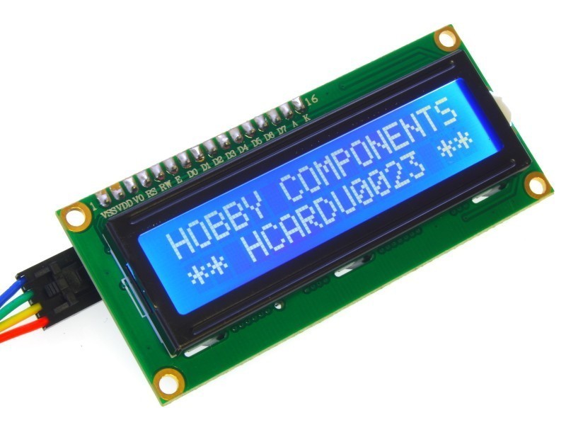 I2C Serial LCD 1602 Module Front View - Cable not included