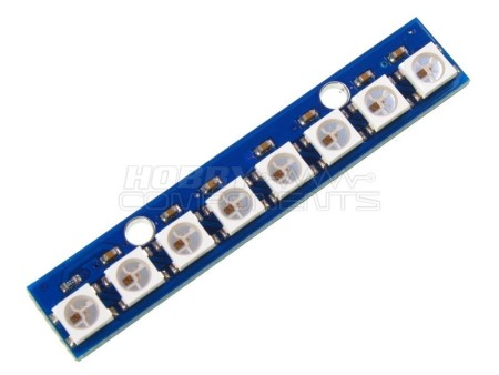 Digitally controlled 8x RGB LED Light Strip