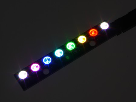 Digitally controlled 8x RGB LED Light Strip