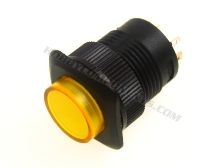 R16-504BD 16mm Push Button Switch (Yellow)