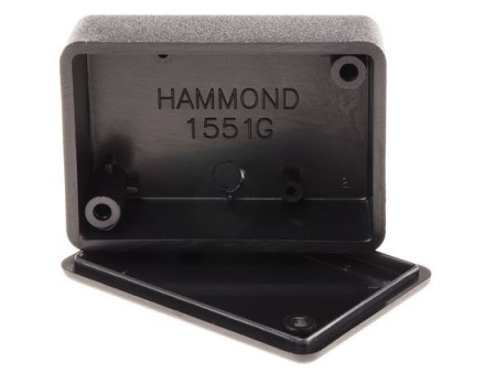Hammond 1551GBK Miniatureature ABS Enclosure Black 50x35x20mm