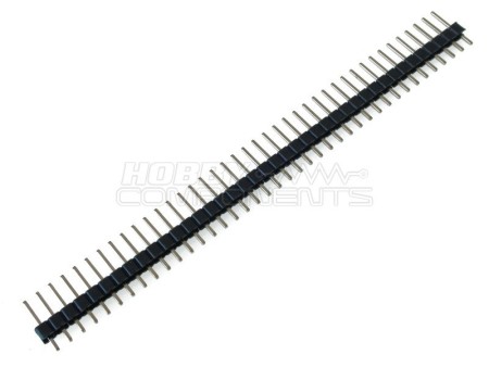 Single Row 40-Pin 2.54mm Pitch Pin Header (Red, Blue, Yellow, White or Black)
