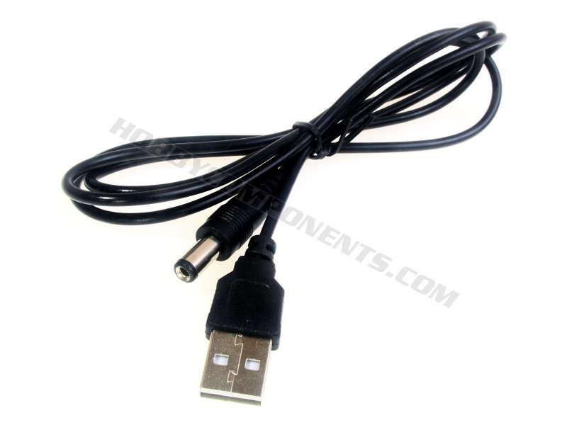 1M USB to 2.1mm 5V Jack Plug