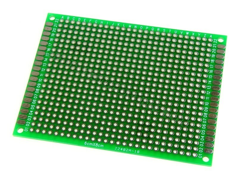 Double-Sided Glass Fiber Prototyping PCB Universal Board (6 x 8cm)