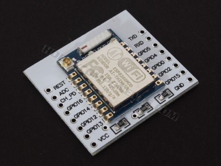 Prototyping adapter shown here with ESP-07 (sold seperatly)