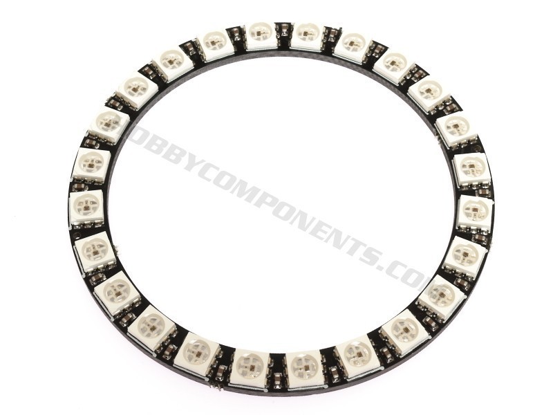 7 Bit RGB LED Ring Module with Integrated Drivers - WS2812B - Phipps  Electronics