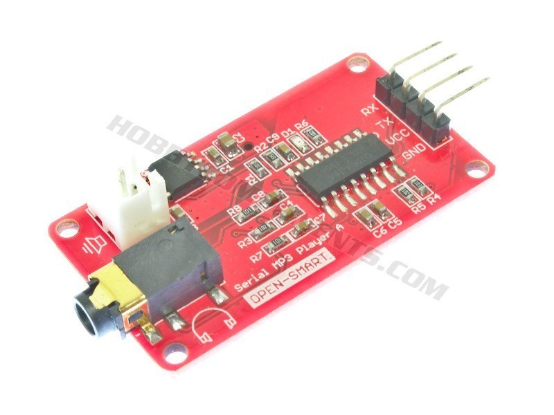 Serial MP3 playback module with 1W speaker
