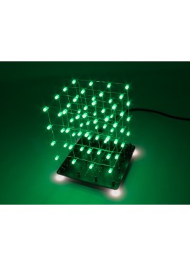 4x4x4 V2 LED Cube Kit (Green)