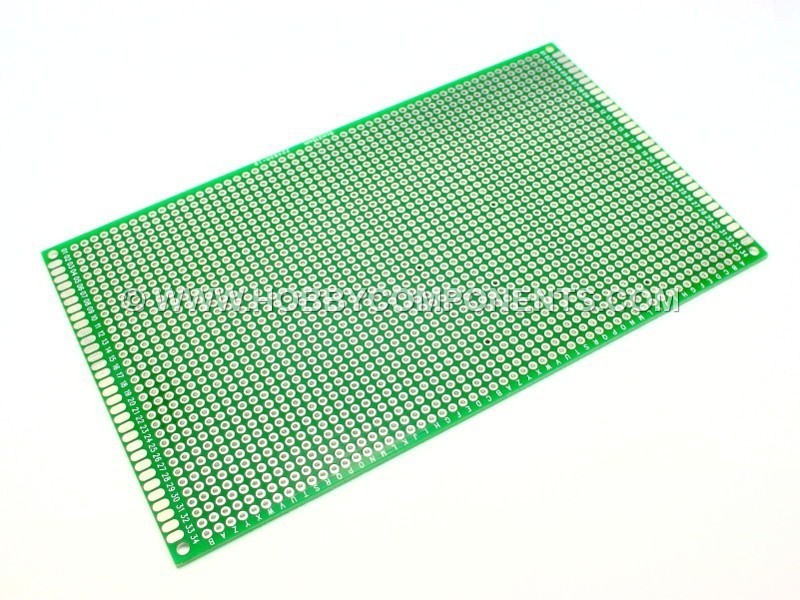 Double-Sided Glass Fiber Prototyping PCB Universal Board (9 x 15cm)