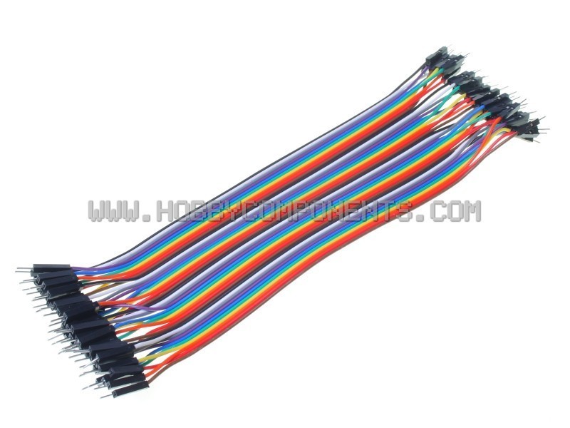 Arduino 20cm Male to Male Solderless Jumper Breadboard Wires (40 cable pack)
