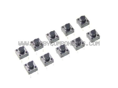 Mini DIY Part 4-Pin Tact Switches (10 Pack)