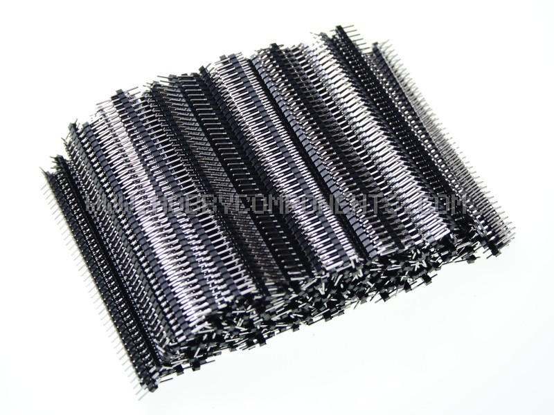 Single Row 40-Pin 2.54mm Pitch Pin Headers (Pack of 200)